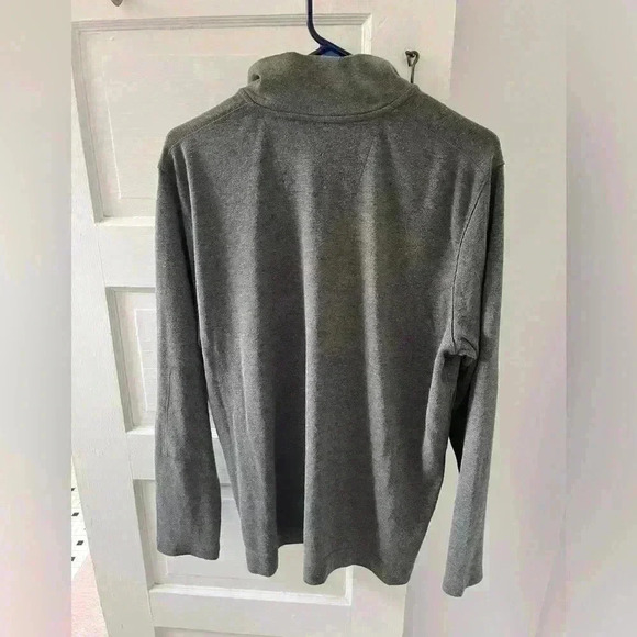 Perry Ellis gray men's quarter zip sweater lightweight - Picture 4 of 4